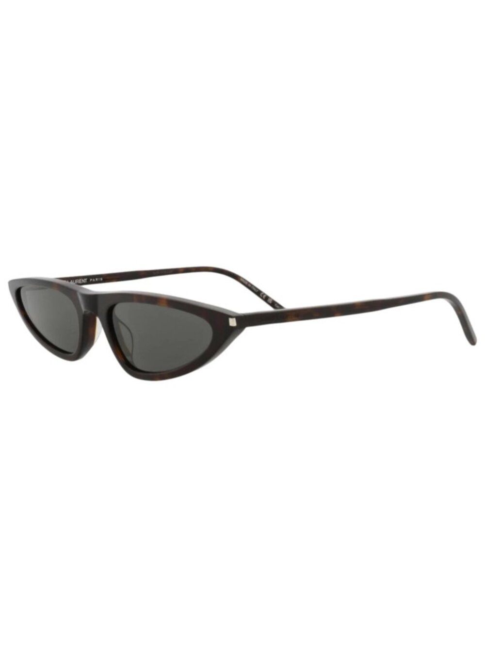 New Saint Laurent Women's Sunglasses Cat Eye Recycled Acetate Frame Havana Grey